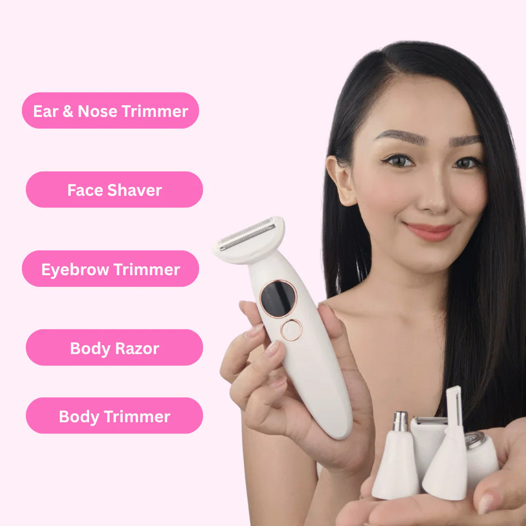 ShaveSmooth™️ - 5-in-1 Waterproof Electric Shaver for Women